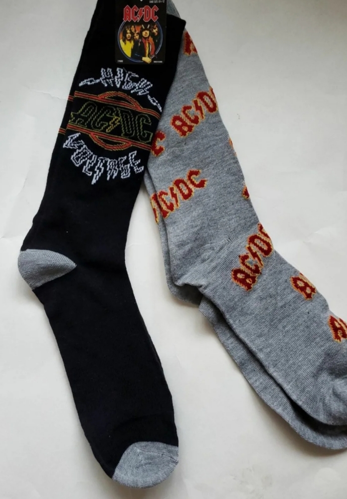 ACDC Mens Crew Socks 2 Pair